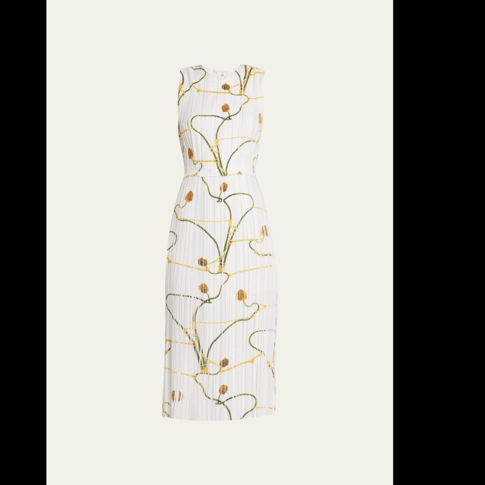 Jason Wu Collection floral day dress pleated.